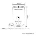Calentador de agua 20 GL Haceb de Acumulación a Gas Natural Blanco - Imagen 9