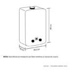 Calentador de agua 7 litros Haceb de paso a gas natural Tiro Natural blanco - Imagen 4