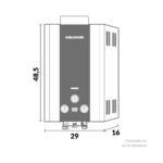 Calentador De Paso a Gas Natural 6 Lts Tiro Natural - Imagen 8